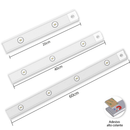 Smart Luminária Inteligente Ultra LED com sensor de movimento sem fio e Recarregável USB fino barra 20/40/60cm