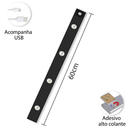 Luminária LED com Sensor de Movimento Recarregável USB 3 Cores