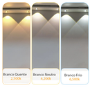 Smart Luminária Inteligente Ultra LED com sensor de movimento sem fio e Recarregável USB fino barra 20/40/60cm