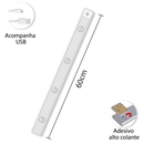 Luminária LED com Sensor de Movimento Recarregável USB 3 Cores